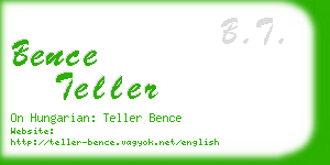 bence teller business card